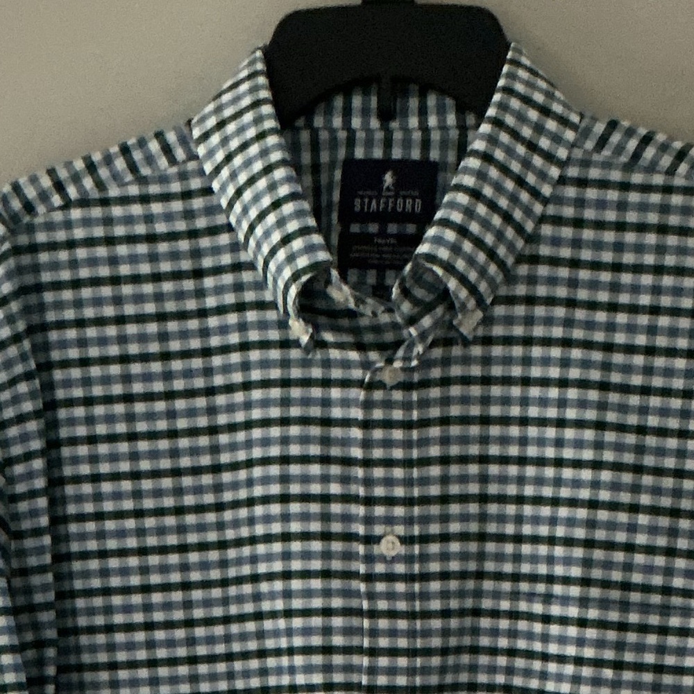 STRAFFORD TRAVEL WRINKLE FREE OXFORD LONG SLEEVE BUTTON DOWN SHIRT - Picture 3 of 6